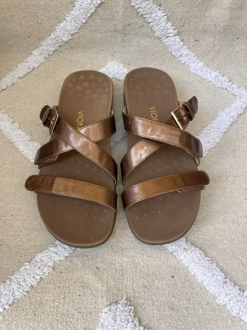 VIONIC 341 Kira Sandals Bronze Size US 10